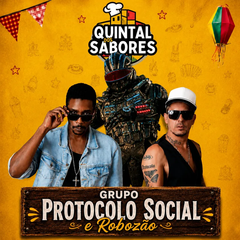 Grupo Protocolo Social e Robozão — atração do Festival Quintal dos Sabores