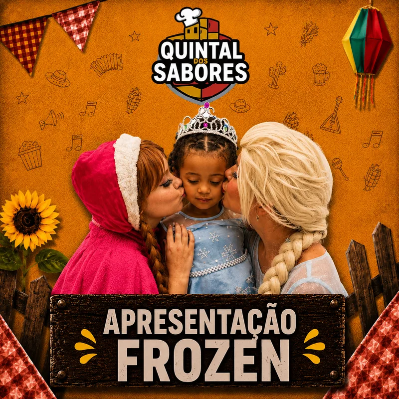 Apresentação Frozen — atração do Festival Quintal dos Sabores